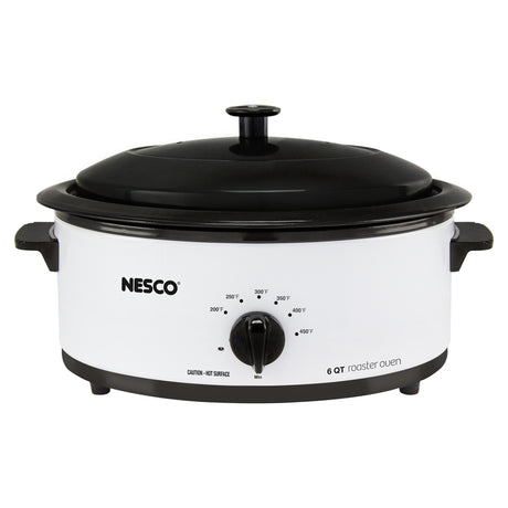 Nesco White Porcelain 6 qt Electric Roaster 9.25 in. H X 12 in. W X 17 in. L