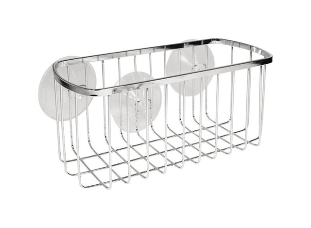 iDesign 4  H X 9 in. W X 4 in. L Chrome Silver Shower Basket