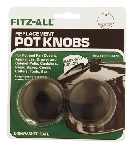 Fitz-All Plastic Replacement Pot Knob Black