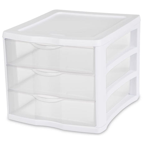 Sterilite 3.6 cu ft White Drawer Organizer 9.625 in. H X 11 in. W X 13.5 in. D Stackable