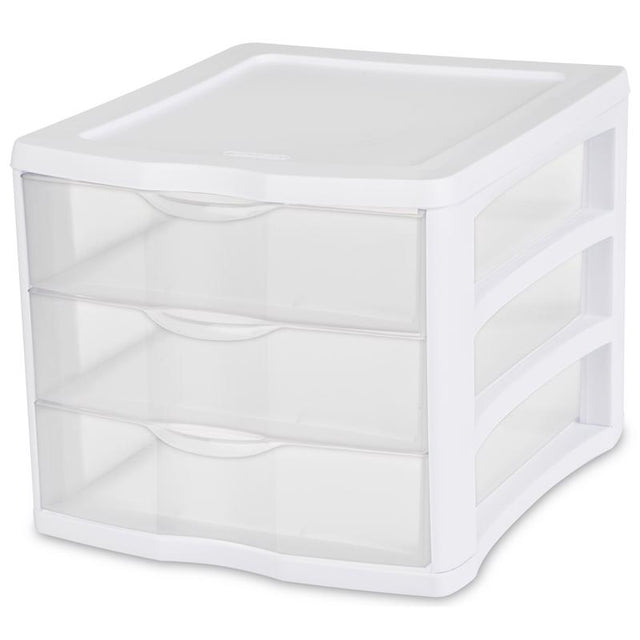 Sterilite 3.6 cu ft White Drawer Organizer 9.625 in. H X 11 in. W X 13.5 in. D Stackable