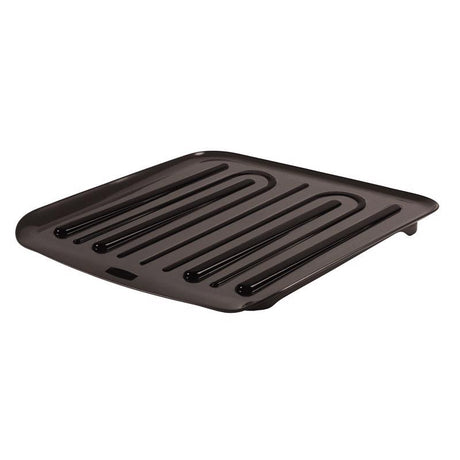 Rubbermaid 15.3 in. L X 14.3 in. W X 1.3 in. H Black Plastic Dish Drainer