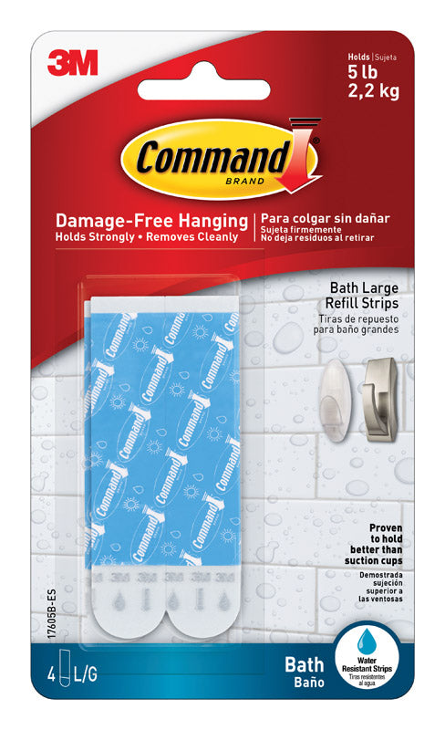 3M Command Large Foam Refill Strips 1-3/4 in. L 4 pk