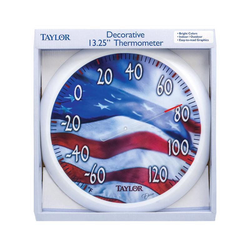 Taylor Decorative Dial Thermometer Plastic Multicolored 13.25 in.