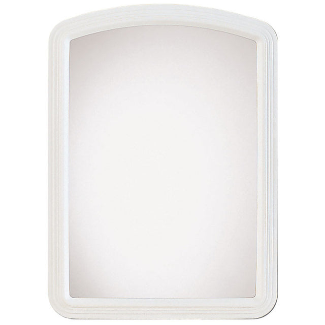 Erias 22 in. H X 16 in. W White Plastic Wall Mirror