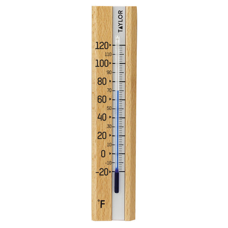 Taylor Tube Thermometer Wood Brown 6.5 in.