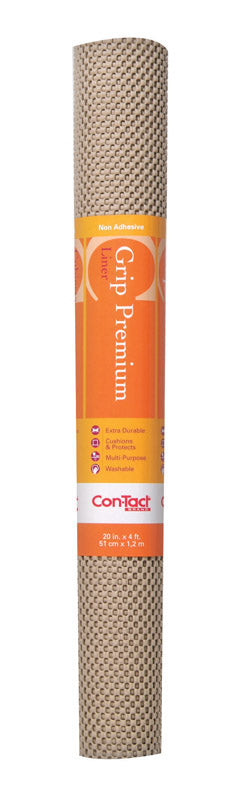 Con-Tact Grip Premium 4 ft. L X 20 in. W Taupe Non-Adhesive Shelf Liner
