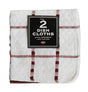 Ritz Paprika Cotton Check/Solid Dish Cloth 2 pk