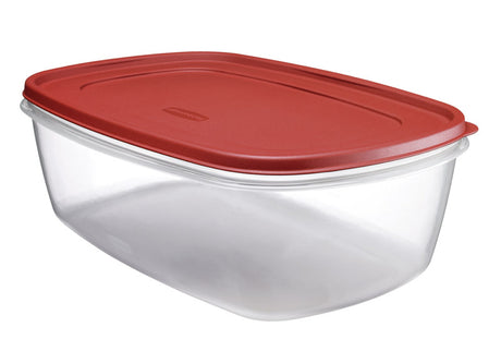 Rubbermaid 2.5 gal Clear/Red Food Storage Container 1 pk