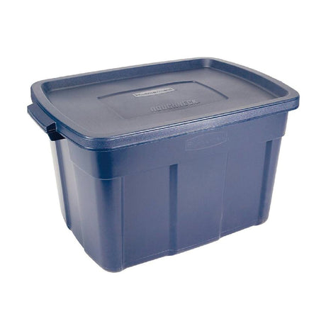 Rubbermaid Roughneck 25 gal Blue Storage Box 23-5/16 in. H X 18-1/2 in. W X 28.875 in. D Stackable