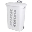 Sterilite White Plastic Wheeled Laundry Basket