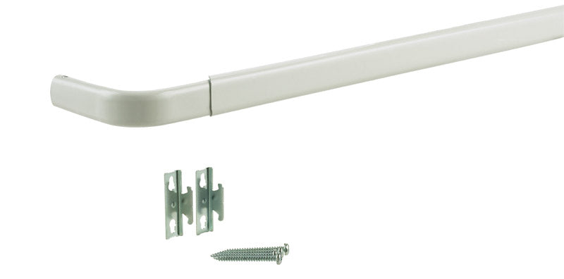 Kenney Enamel White Curtain Rod 18 in. L X 28 in. L