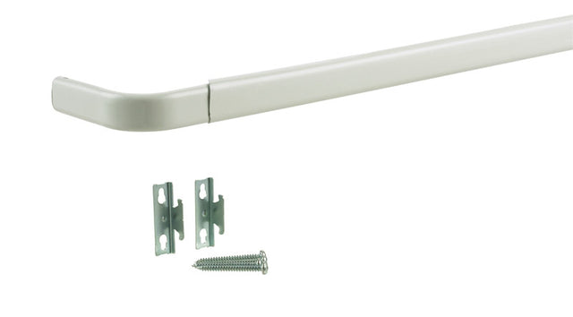 Kenney Enamel White Curtain Rod 28 in. L X 48 in. L