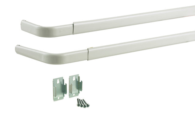 Kenney Enamel White Double Curtain Rod 28 in. L X 48 in. L