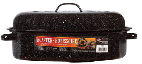 Granite Ware Porcelain Enamel Covered Roaster 10 lb Black