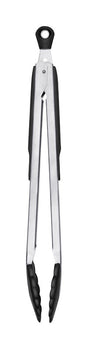 OXO Good Grips Silver/Black Stainless Steel Tongs