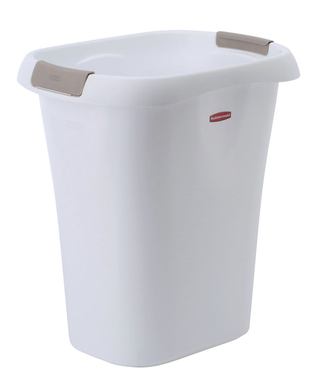 Rubbermaid 5.25 gal White Polypropylene Open Top Wastebasket