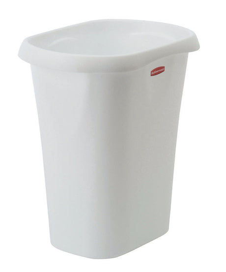 Rubbermaid 3 gal White Polypropylene Open Top Wastebasket