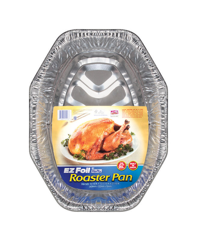 Hefty EZ Foil Aluminum Roaster Pan 20 lb Silver