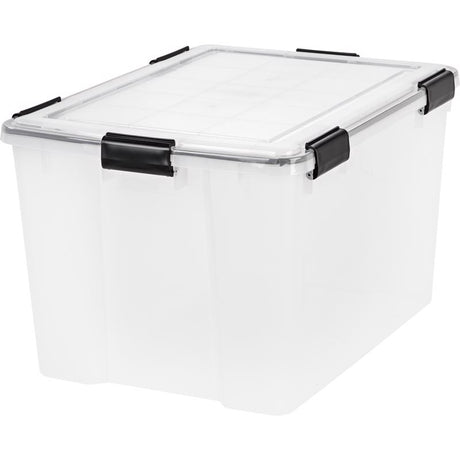 IRIS Weatherpro 46 qt Clear Storage Box 11.75 in. H X 15.75 in. W X 19.7 in. D Stackable