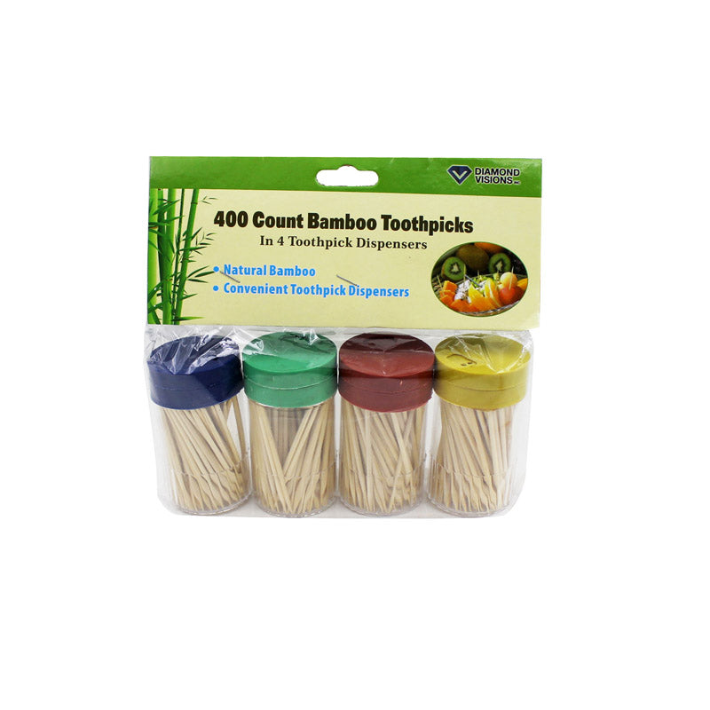 Diamond Visions Bamboo Toothpicks with Containers