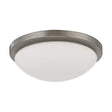 Button LED 11 in. - Flush Mount Fixture - Brushed Nickel Finish - LED Module Included