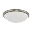 Button LED 17 in. - Flush Mount Fixture - Brushed Nickel Finish - LED Module Included