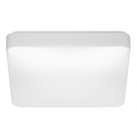 14 inch - Flush Mounted LED Fixture - CCT Selectable - Square - White Acrylic