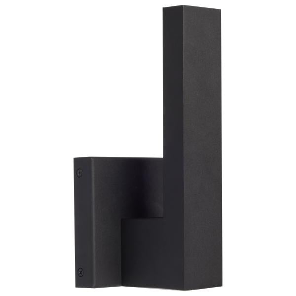 Raven LED Outdoor Sconce - 10 Inch - Textured Matte Black Finish - 8 Watts - 3000K