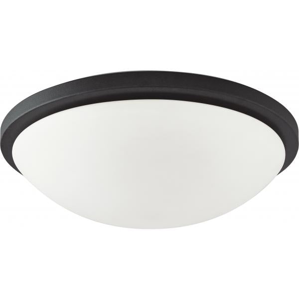 Button LED 11 in. - Flush Mount Fixture - Black Finish