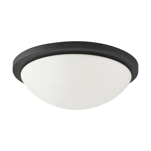 Button LED 13 in. - Flush Mount Fixture - Black Finish