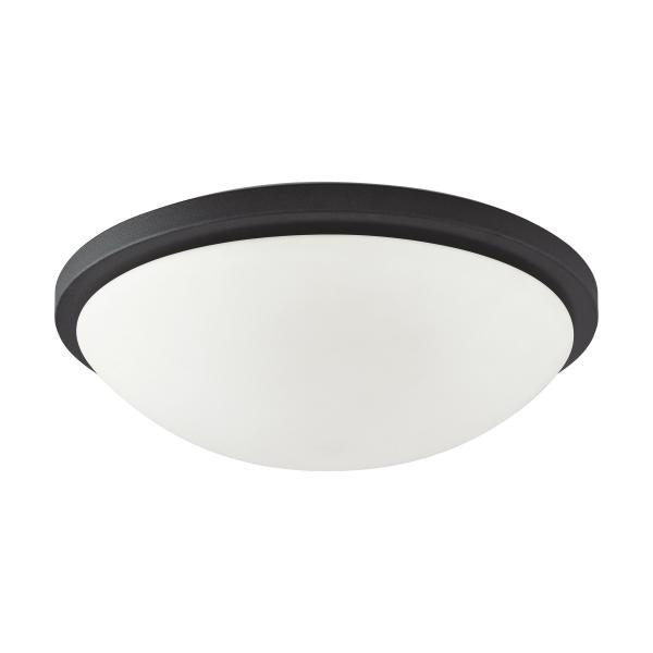 Button LED 17 in. - Flush Mount Fixture - Black Finish