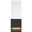 Ellusion - LED Large Wall Sconce - 13W - Matte Black Finish with Seeded Glass