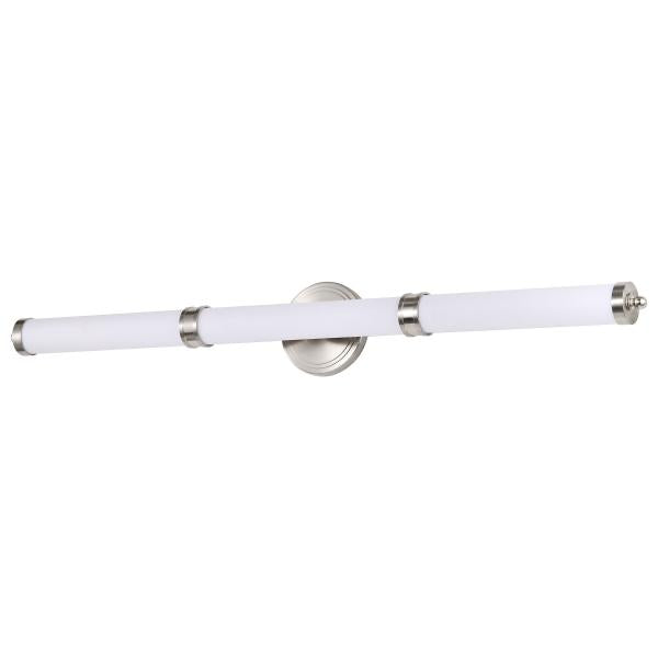 Kagen Large Vanity - LED - Brushed Nickel Finish - White Acrylic Lens