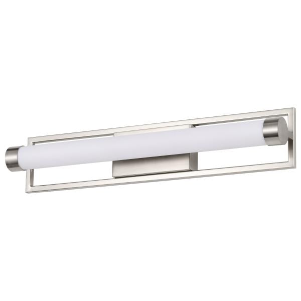 Canal Medium Vanity - LED - Brushed Nickel Finish - White Acrylic Lens