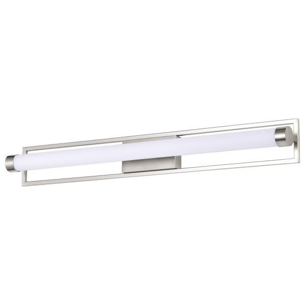 Canal Large Vanity - LED - Brushed Nickel Finish - White Acrylic Lens