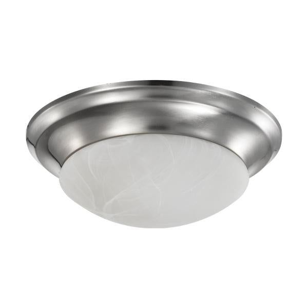 19 Watt - 11 inch - LED Twist & Lock Flush Mount Fixture - Dimmable - Brushed Nickel - Frosted Glass