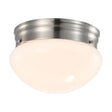 12 Watt - 7 inch - LED Flush Mount Fixture - 3000K - Dimmable - Brushed Nickel - Frosted Glass