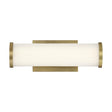 Lena - LED Vanity - Brushed Brass with Striped Lens