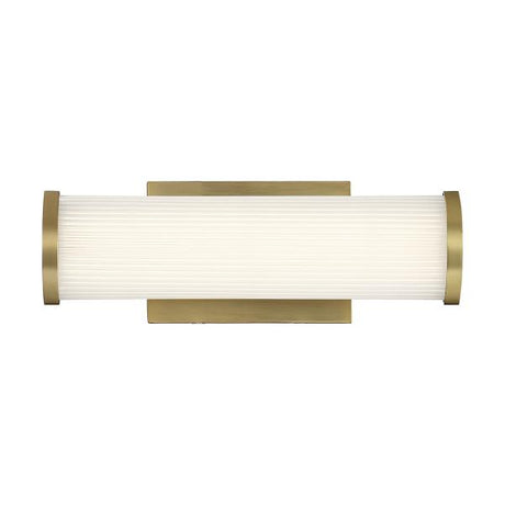 Lena - LED Vanity - Brushed Brass with Striped Lens