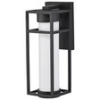 Ledges - 6W LED - Medium Wall Lantern - Matte Black with White Opal Glass