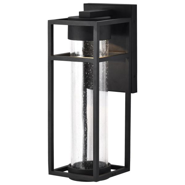 Ledges - 6W LED - Medium Wall Lantern - Matte Black with Clear Seeded Glass