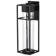 Ledges - 10W LED - Large Wall Lantern - Matte Black with Clear Seeded Glass