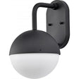 Atmosphere - 6W LED - Medium Wall Lantern - Matte Black with White Opal Glass