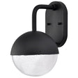 Atmosphere - 6W LED - Medium Wall Lantern - Matte Black with Clear Seeded Glass