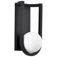 Cradle - 6W LED - Medium Wall Lantern - Matte Black with White Opal Glass