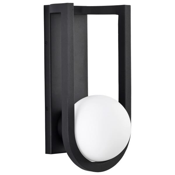 Cradle - 6W LED - Large Wall Lantern - Matte Black with White Opal Glass