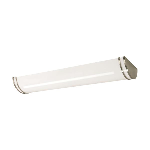 Glamour LED 50 inch - Linear Flush Mount Fixture - Brushed Nickel Finish - CCT Selectable 3K/4K/5K