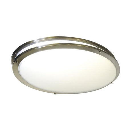 Glamour LED 32 inch - Oval Flush Mount Fixture - Brushed Nickel Finish - CCT Selectable 3K/4K/5K