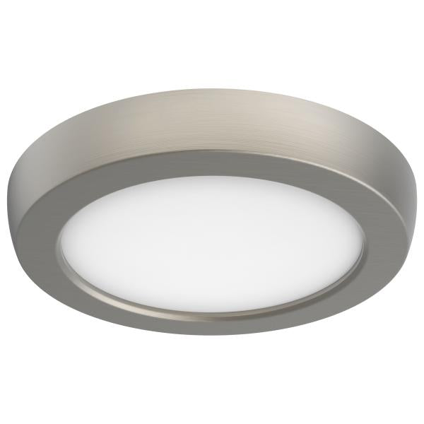 Blink Pro - 9W - 5in - LED Fixture - CCT Selectable - Round Shape - Brushed Nickel Finish - 120V